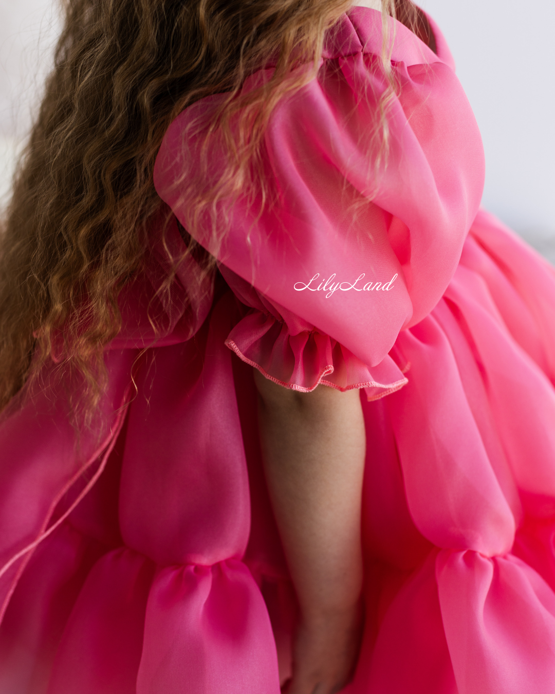 Marseille Puffy Tutu Girl Dress in Bubble Pink