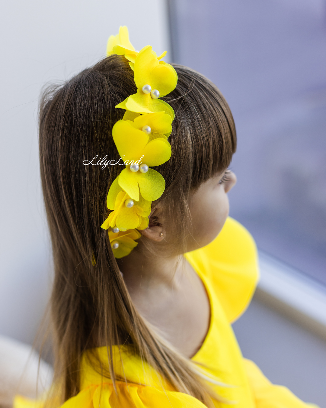 Marseille Puffy Tutu Girl Dress in Bright Neon Yellow