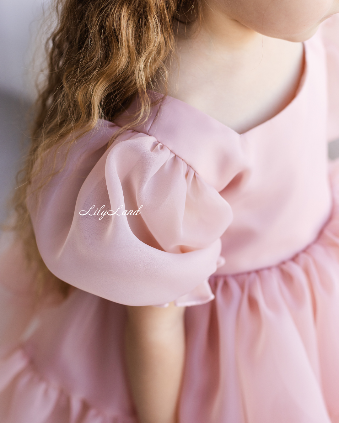 Marseille Puffy Tutu Girl Dress in Powder Pink