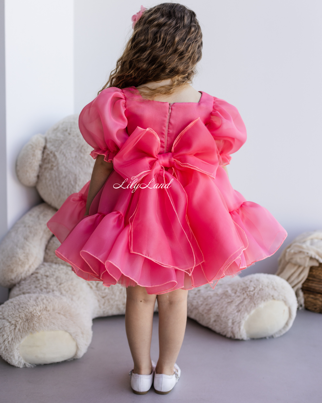 Marseille Puffy Tutu Girl Dress in Bubble Pink