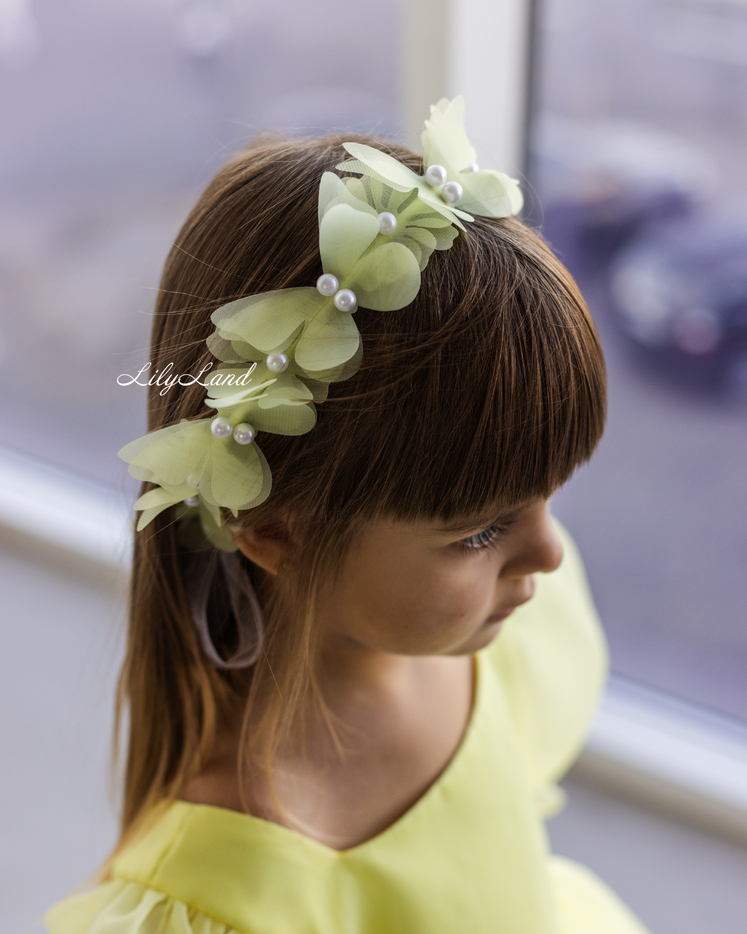 Marseille Puffy Tutu Girl Dress in Light Yellow