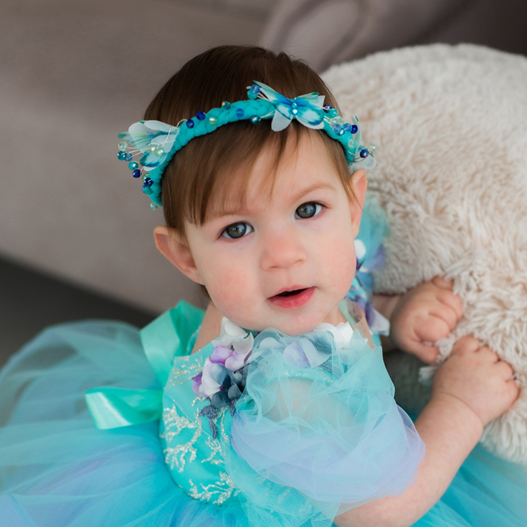 Blue Butterflies Girl Hair Headband