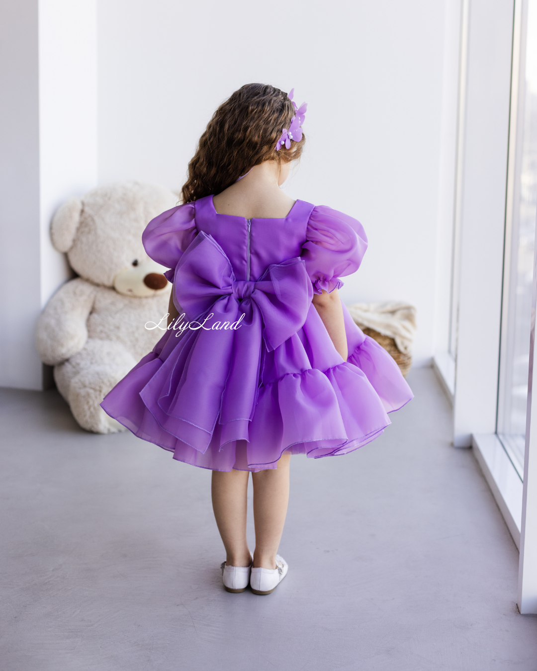 Marseille Puffy Tutu Girl Dress in Lavender