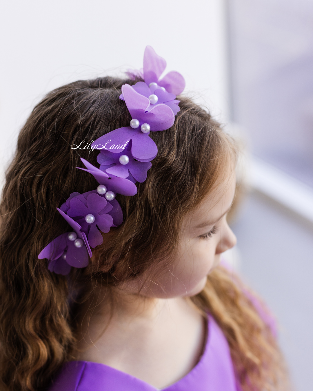 Marseille Puffy Tutu Girl Dress in Lavender
