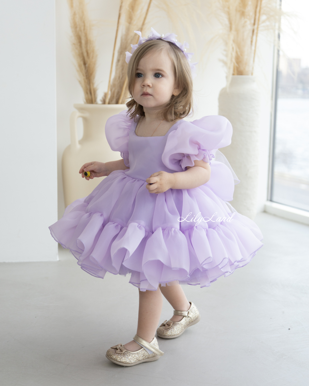 Marseille Puffy Tutu Girl Dress in Light Lavender
