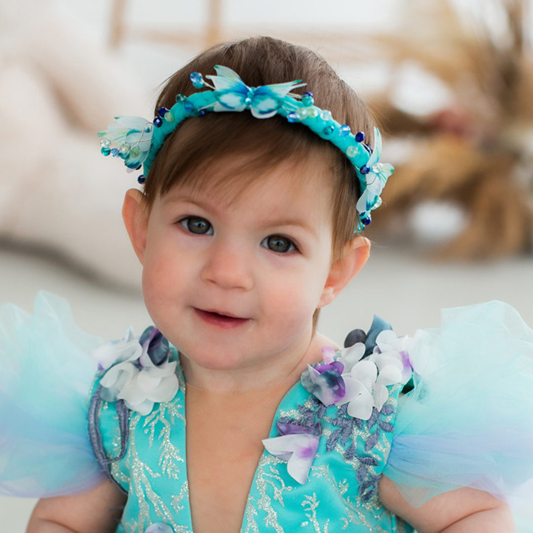 Blue Butterflies Girl Hair Headband