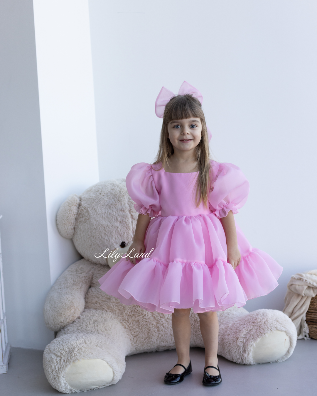 Marseille Puffy Tutu Girl Dress in Pink