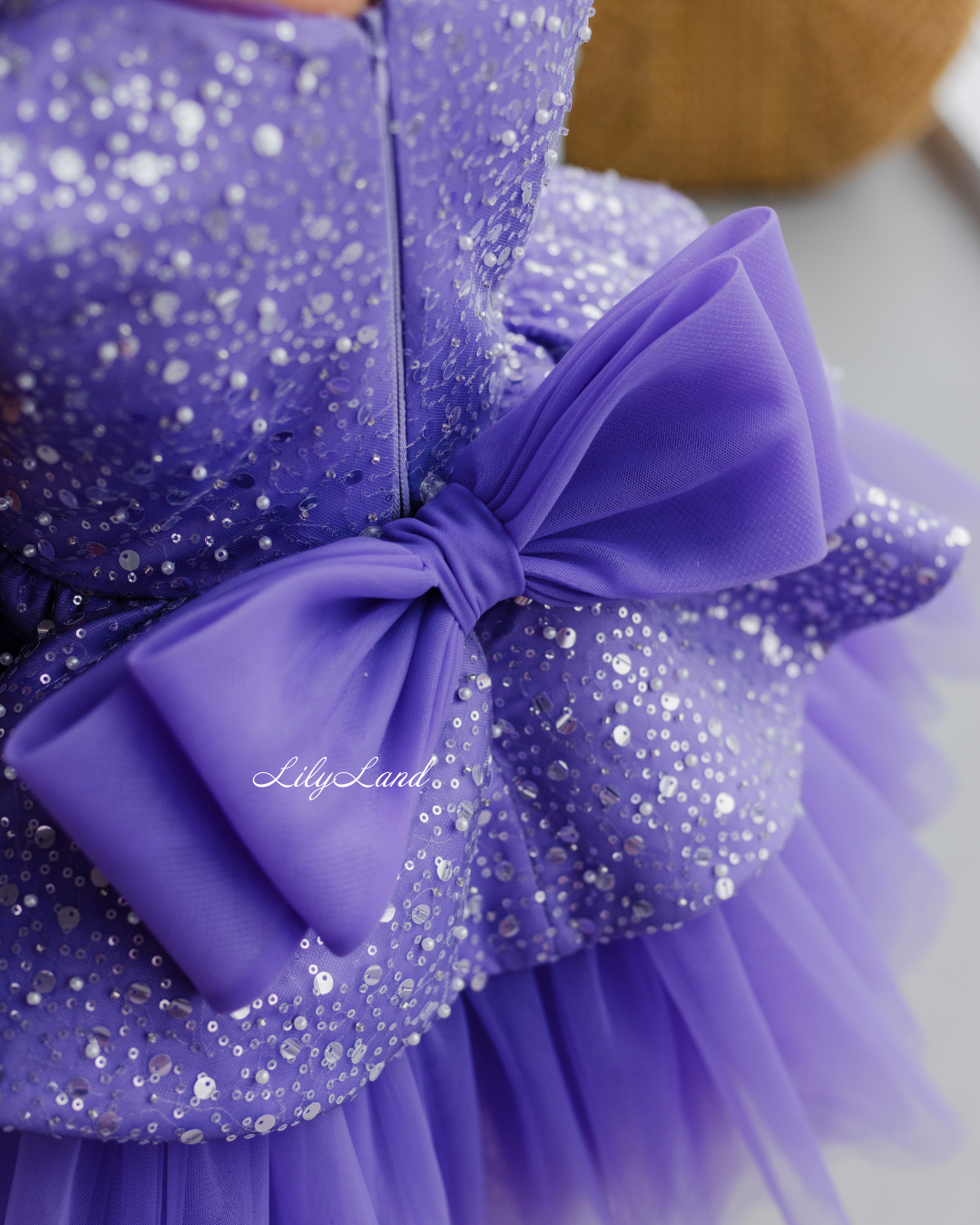 Nancy Tutu Girl Dress in Dark Lavender