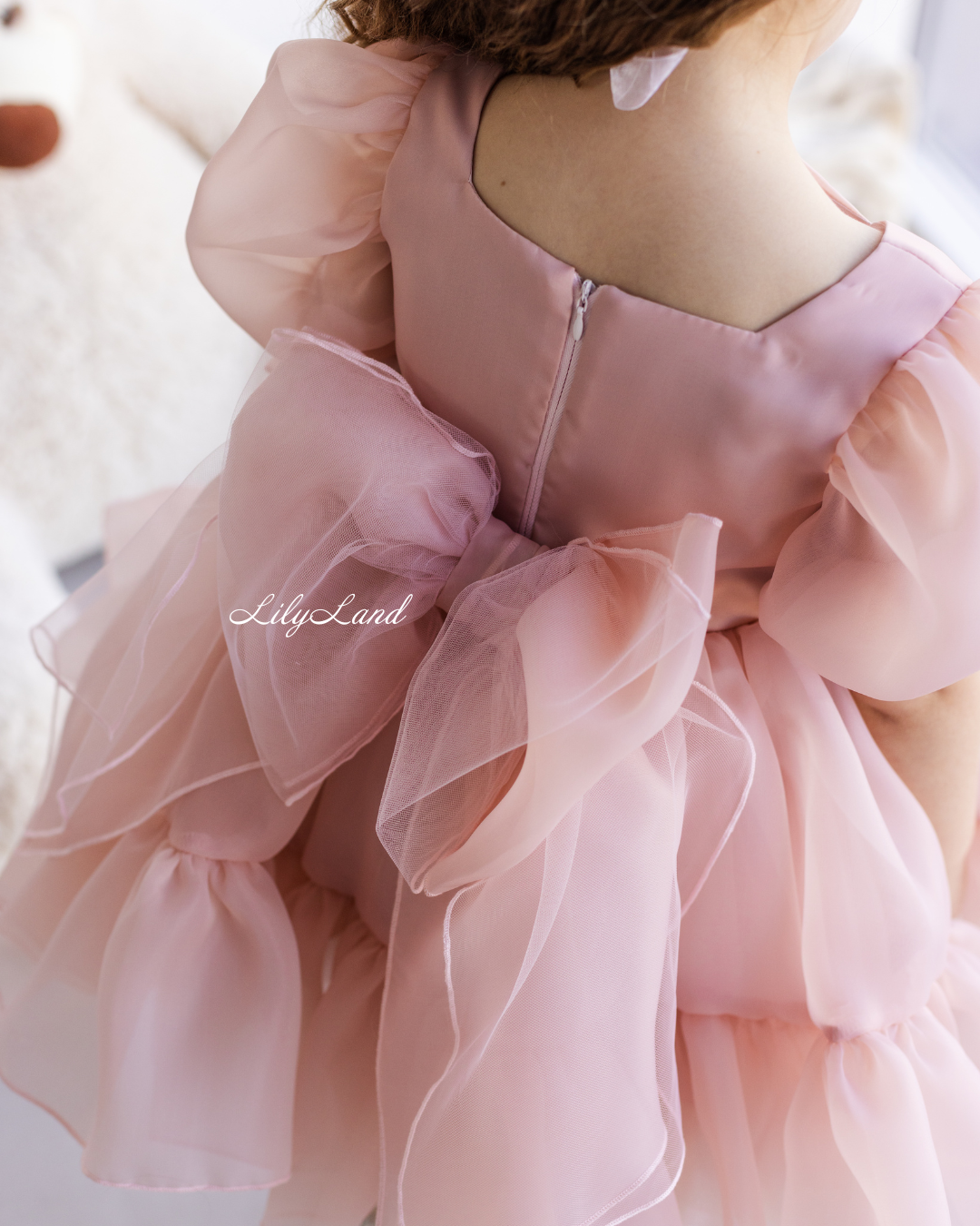 Marseille Puffy Tutu Girl Dress in Powder Pink