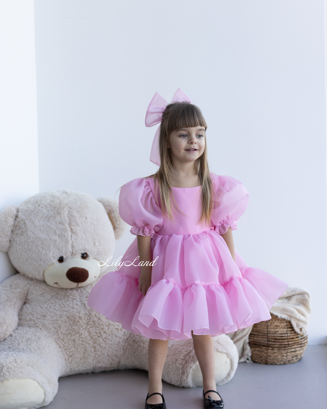 Marseille Puffy Tutu Girl Dress in Pink