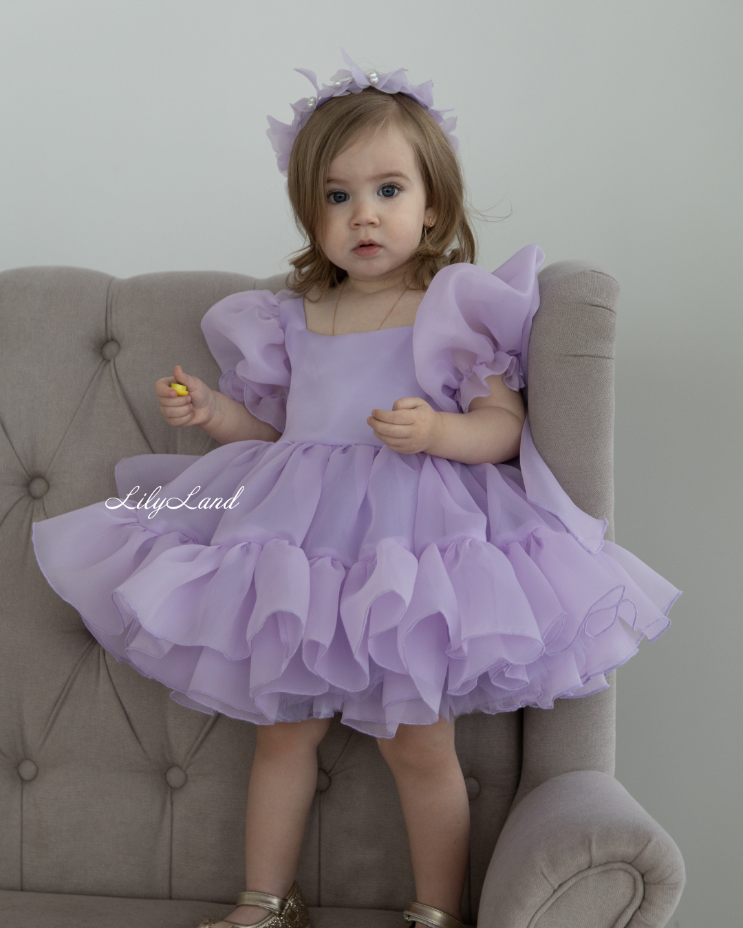 Marseille Puffy Tutu Girl Dress in Light Lavender