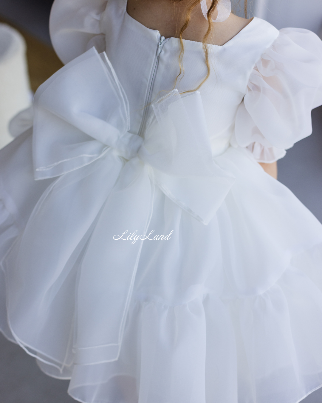 Marseille Puffy Tutu Girl Dress in White