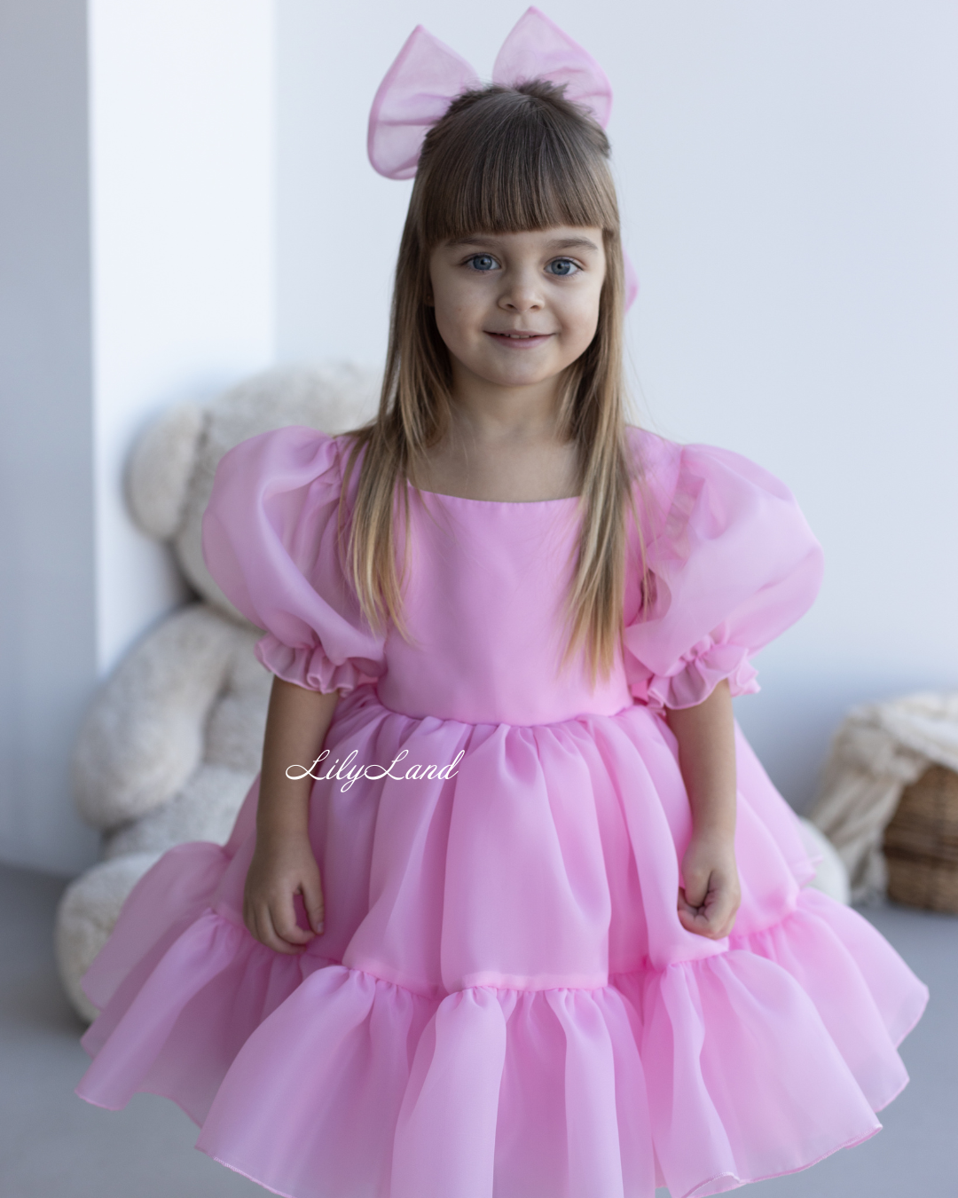 Marseille Puffy Tutu Girl Dress in Pink