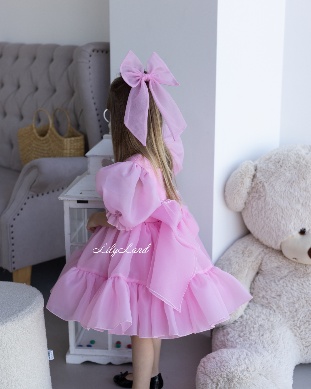 Marseille Puffy Tutu Girl Dress in Pink