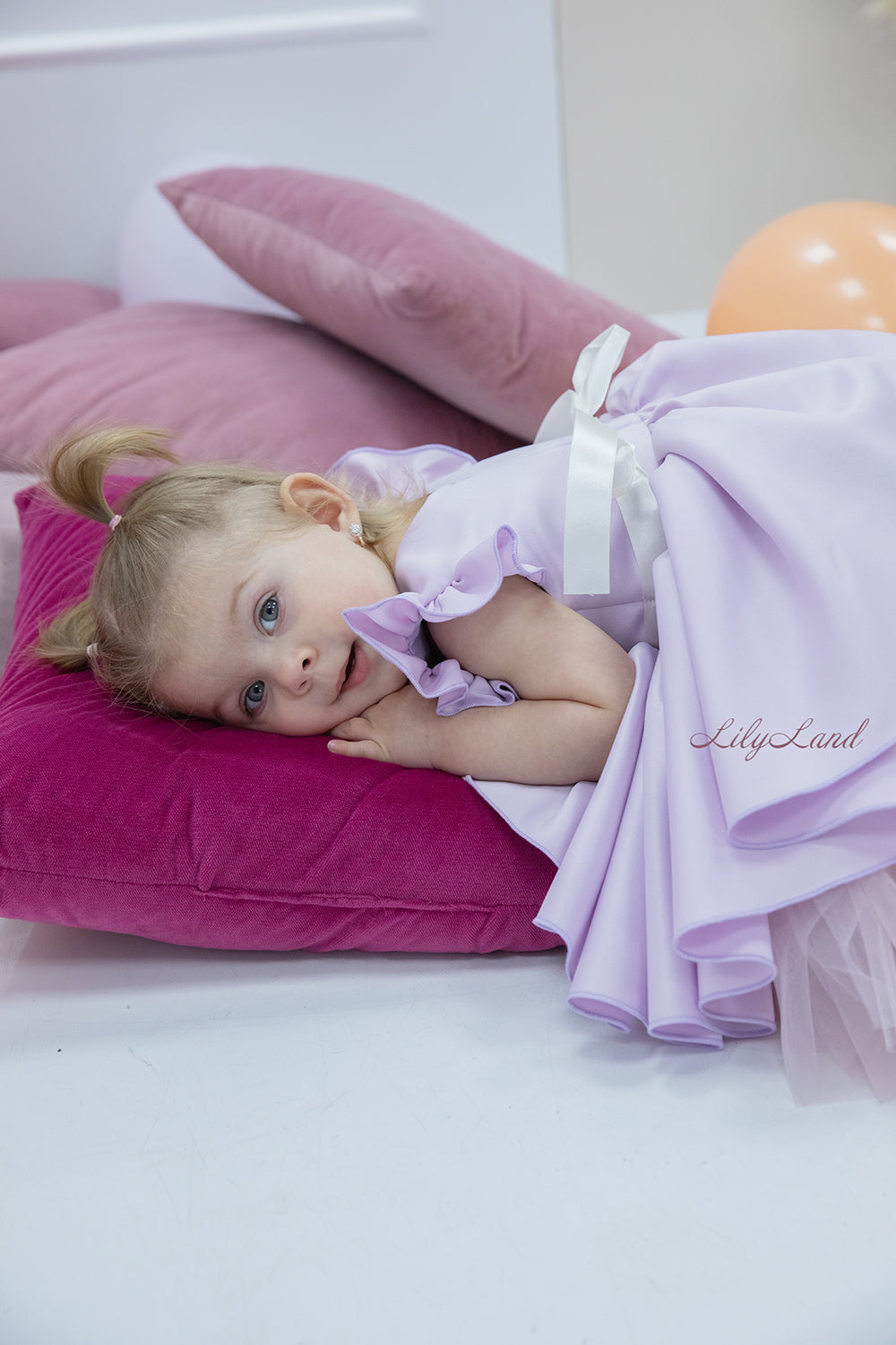 Lydia Tutu Satin Girl Dress in Lavender