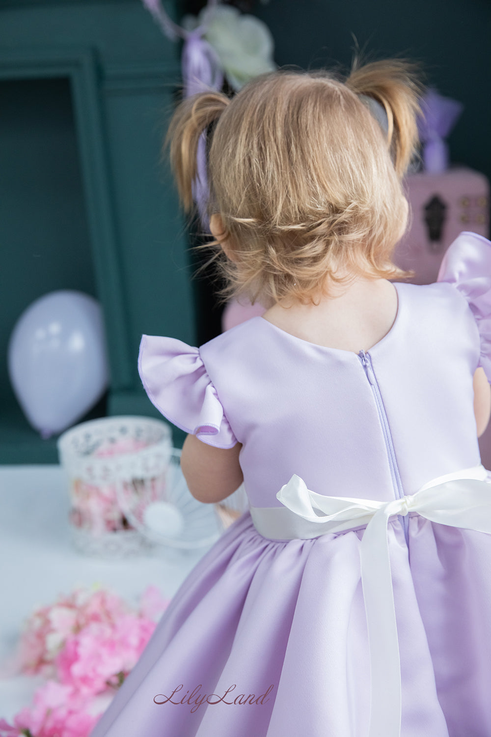 Lydia Tutu Satin Girl Dress in Lavender