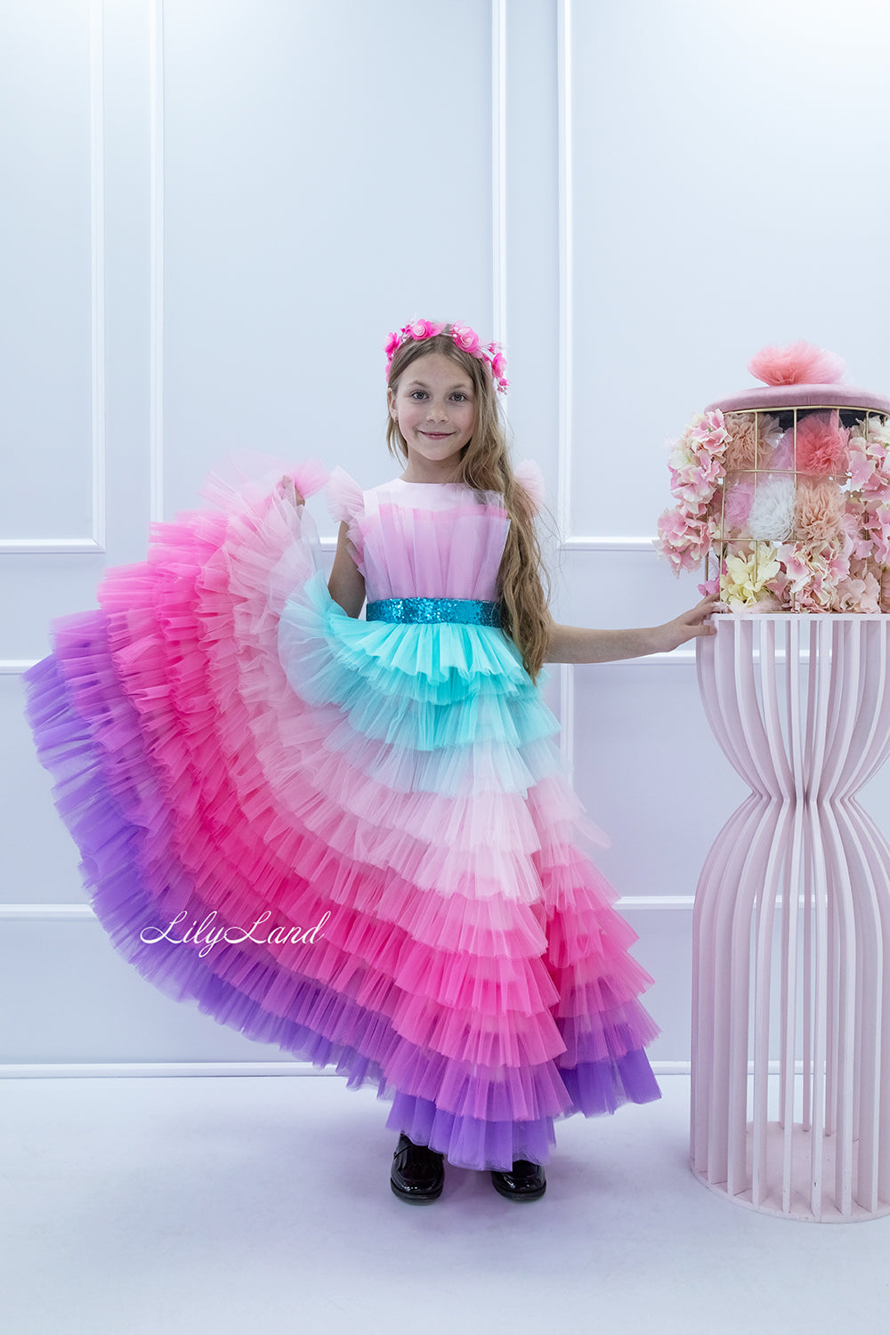 Shell Baby Girls Long Ombre Dress