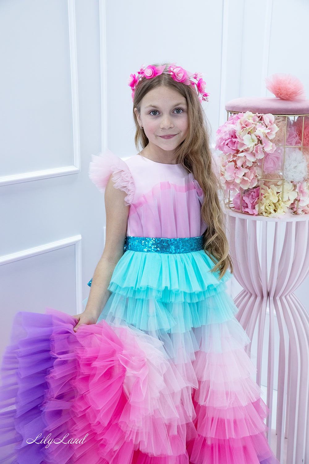 Shell Baby Girls Long Ombre Dress