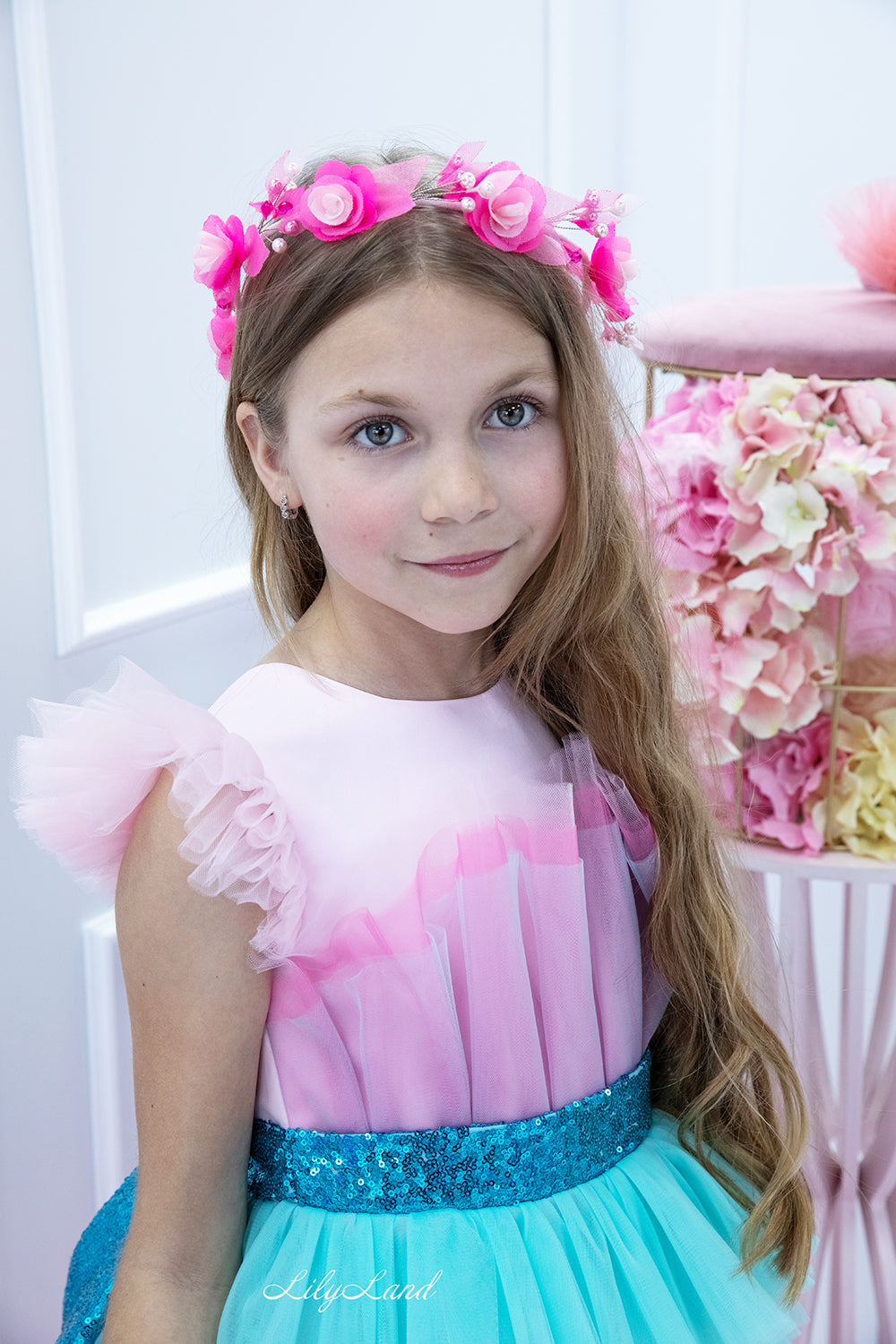 Shell Baby Girls Long Ombre Dress