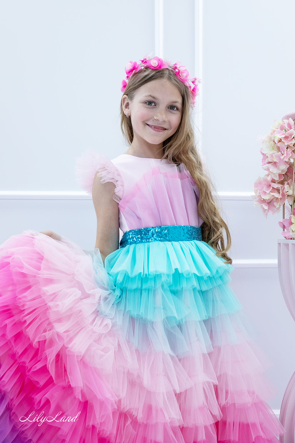 Shell Baby Girls Long Ombre Dress