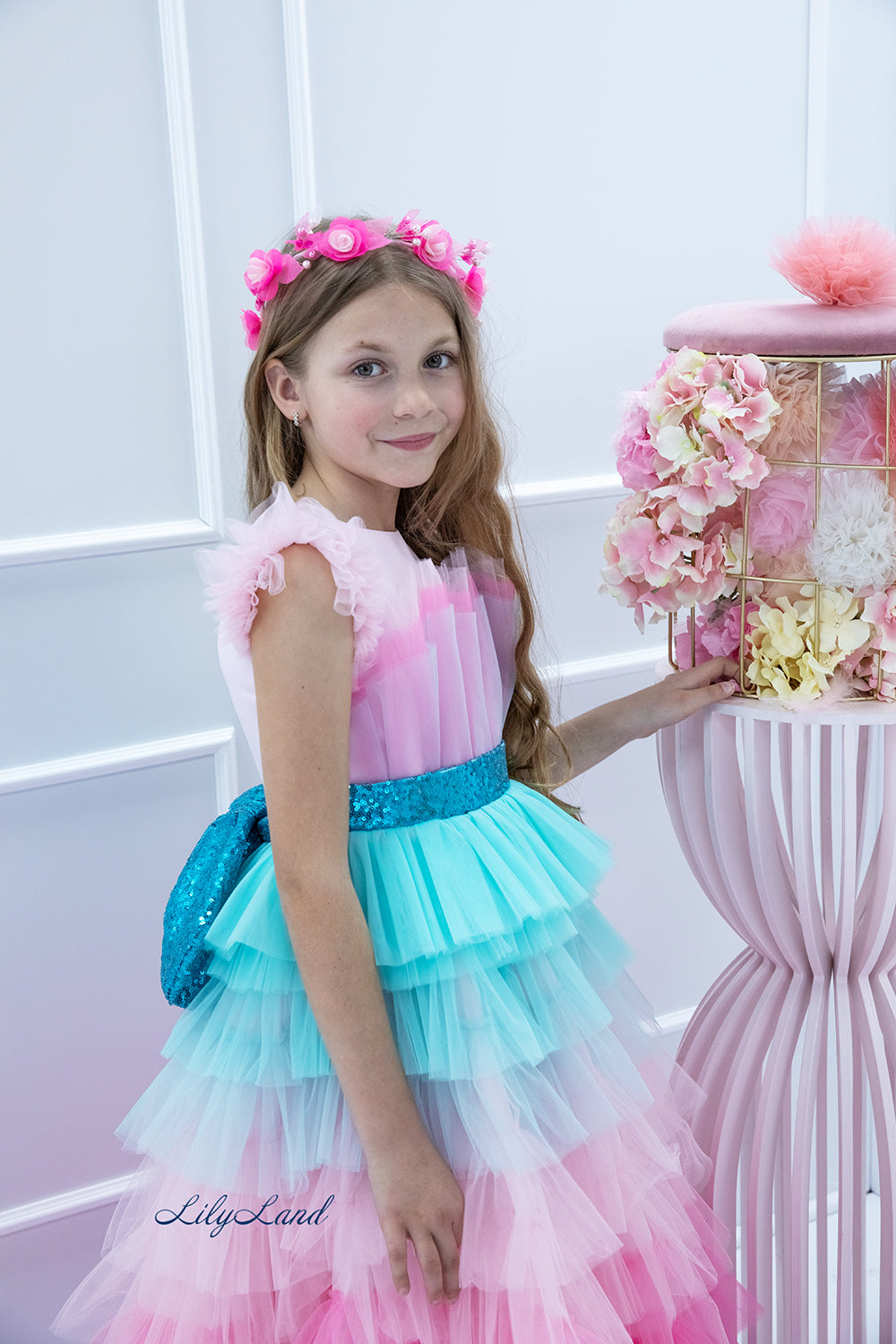 Shell Baby Girls Long Ombre Dress