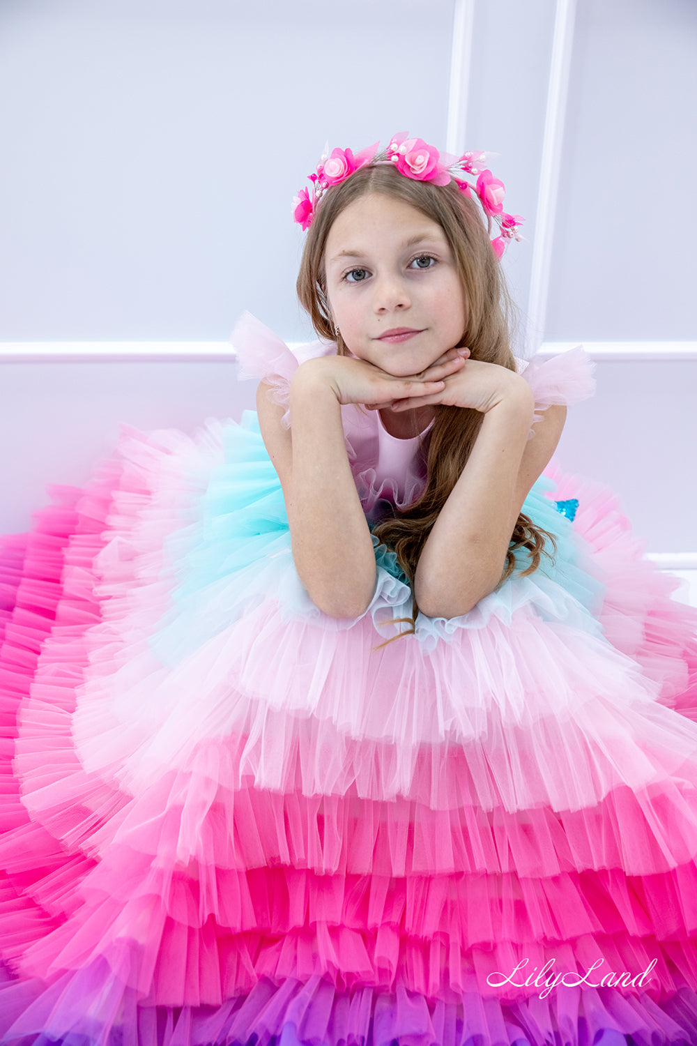 Shell Baby Girls Long Ombre Dress