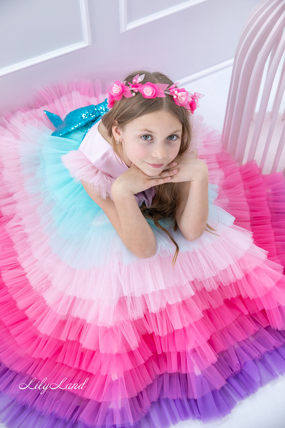 Shell Baby Girls Long Ombre Dress