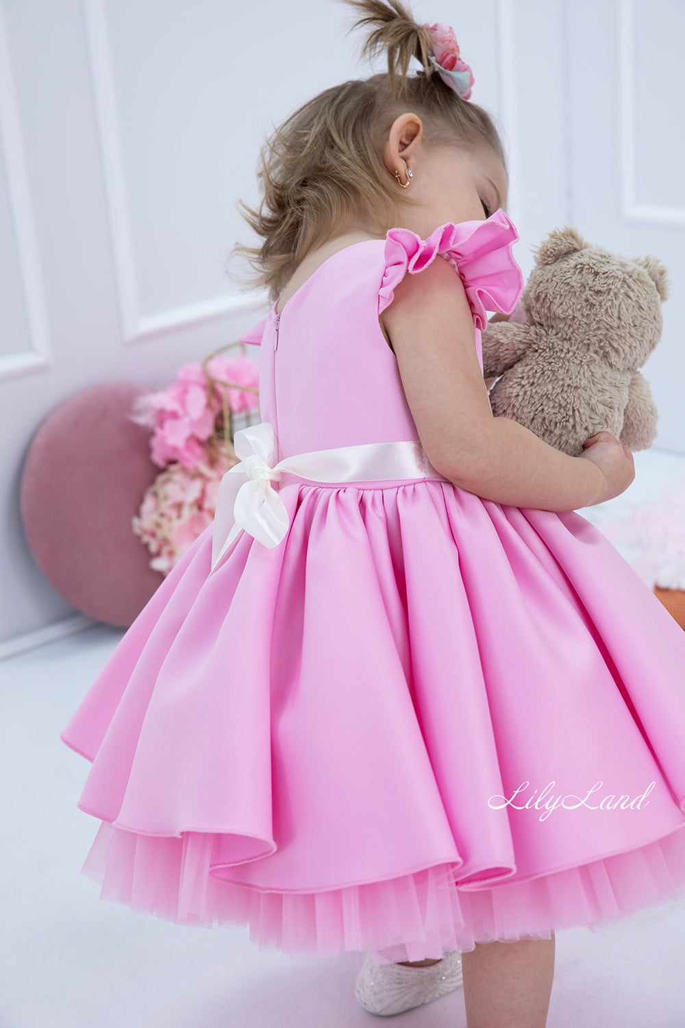 Lydia Tutu Satin Girl Dress in Pink