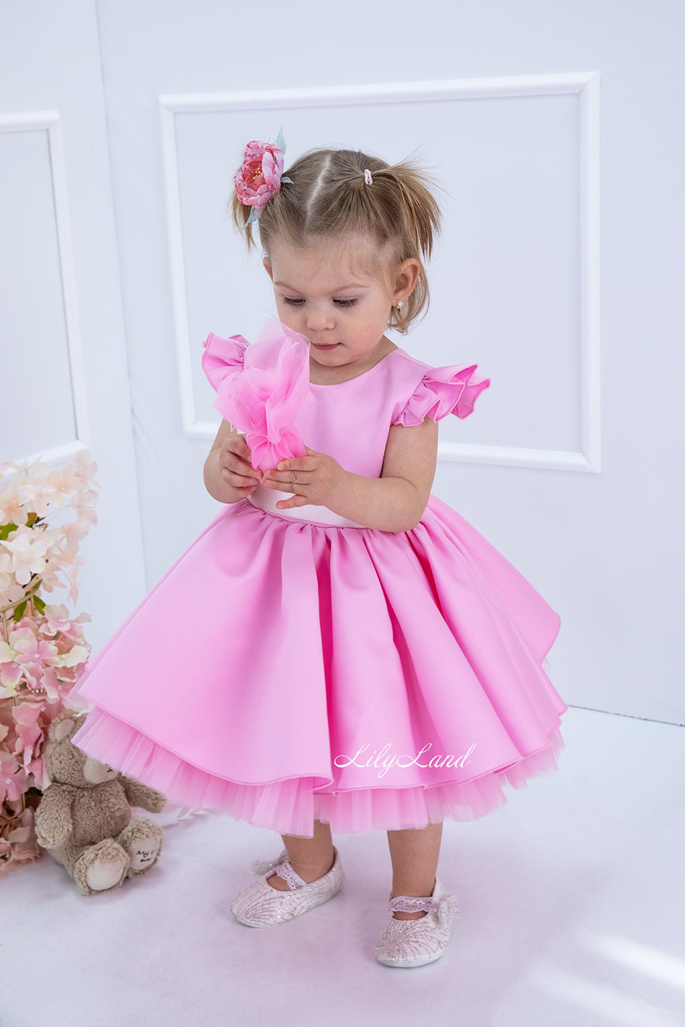 Lydia Tutu Satin Girl Dress in Pink