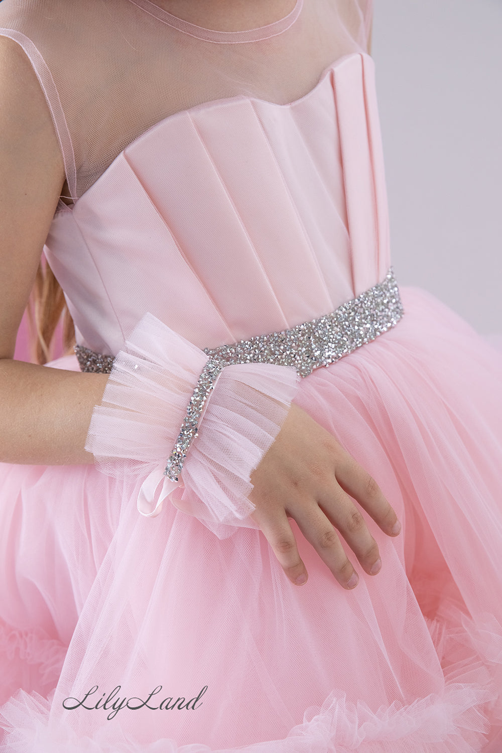 Matilda Baby Girl Long Dress in Blush Pink