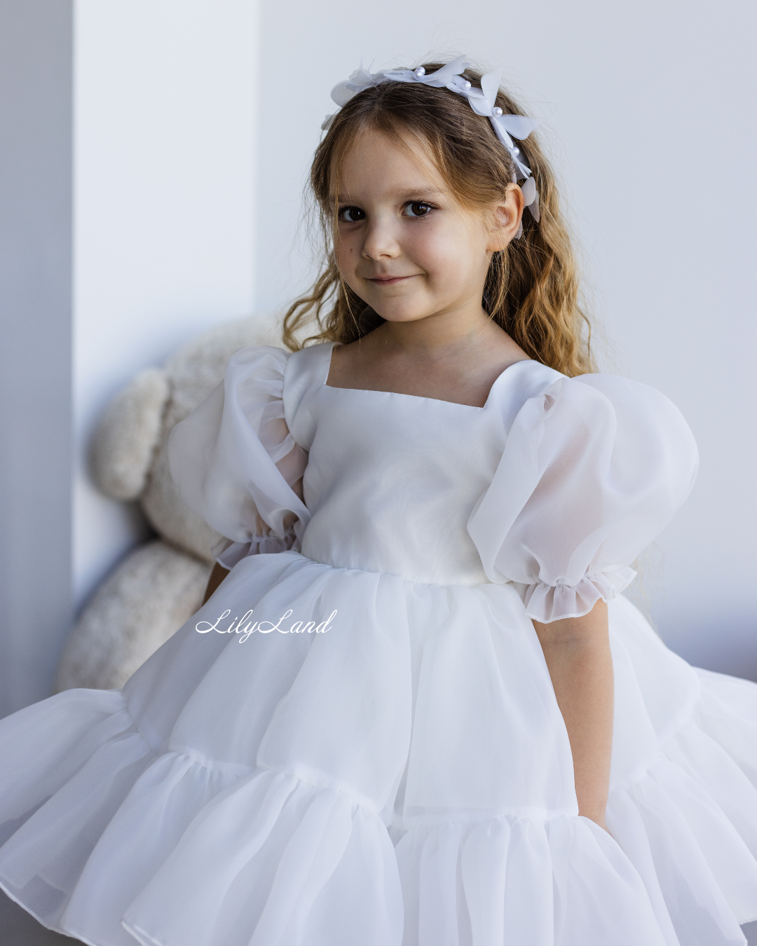 Marseille Puffy Tutu Girl Dress in White