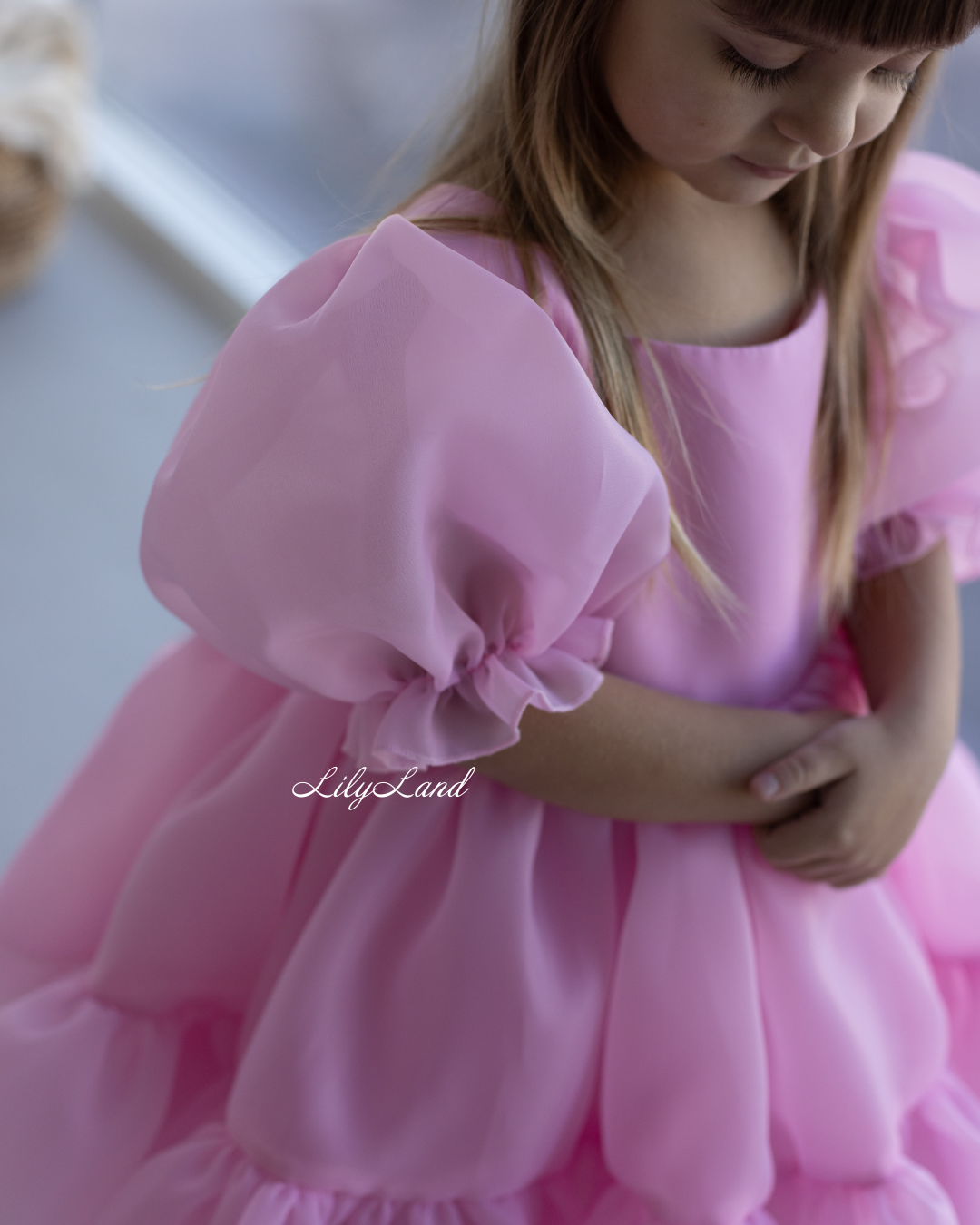 Marseille Puffy Tutu Girl Dress in Pink