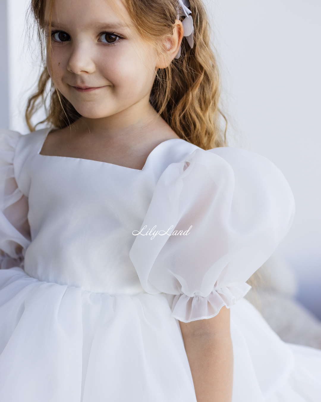 Marseille Puffy Tutu Girl Dress in White