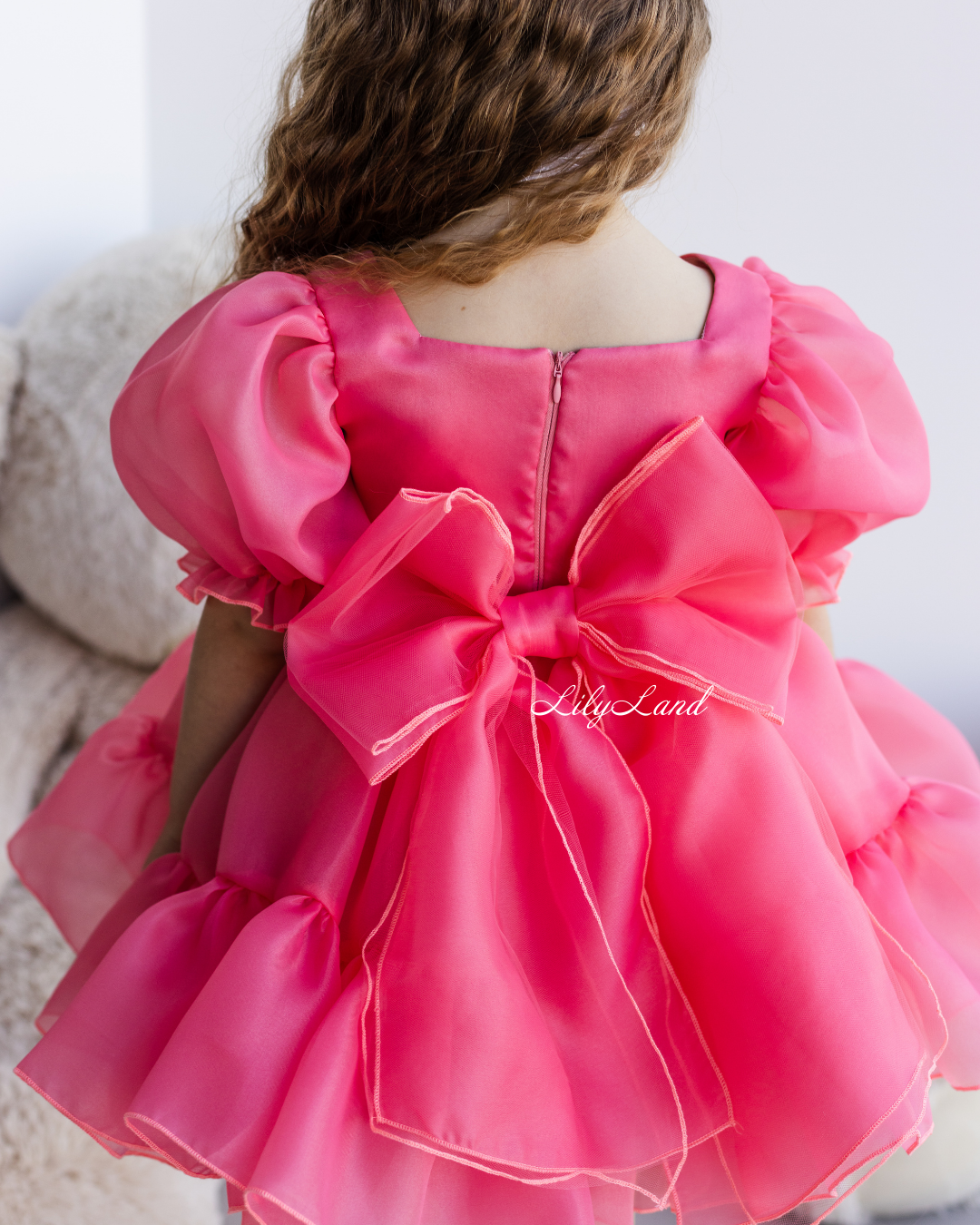 Marseille Puffy Tutu Girl Dress in Bubble Pink