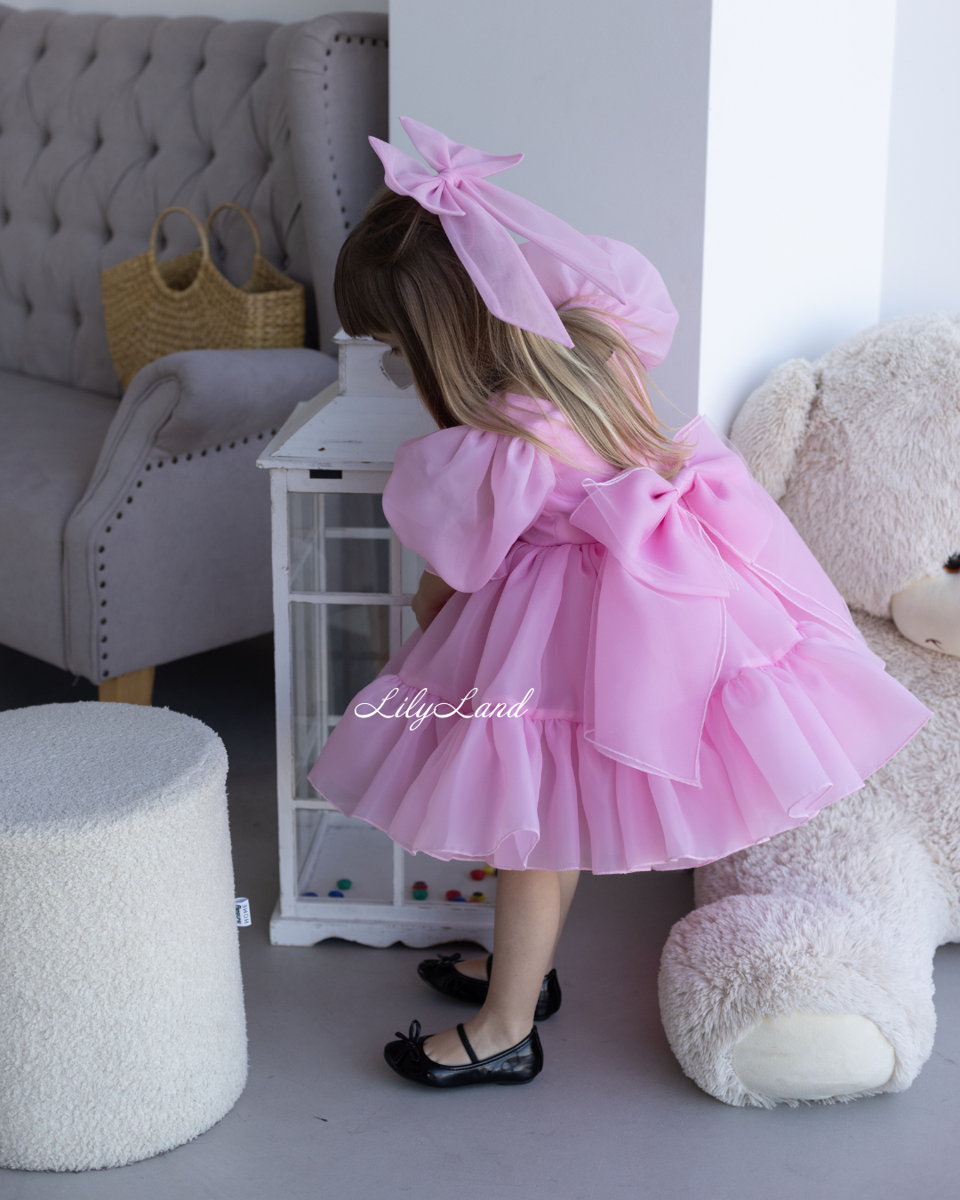 Marseille Puffy Tutu Girl Dress in Pink
