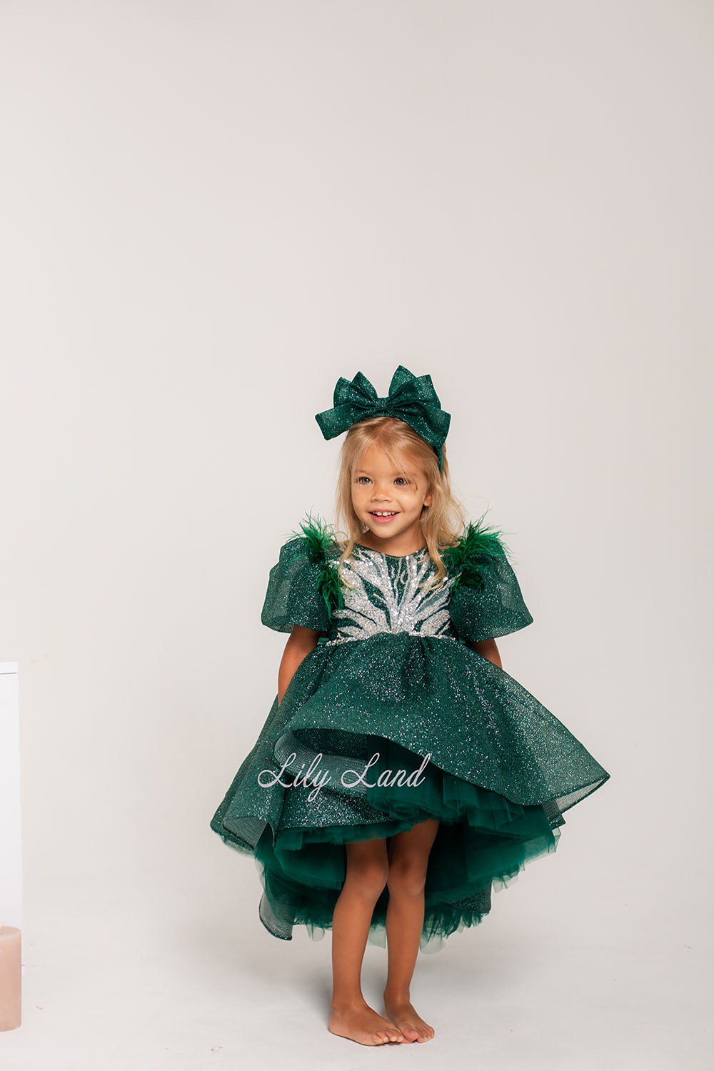 Daphne Sparkling Girl Dress in Red
