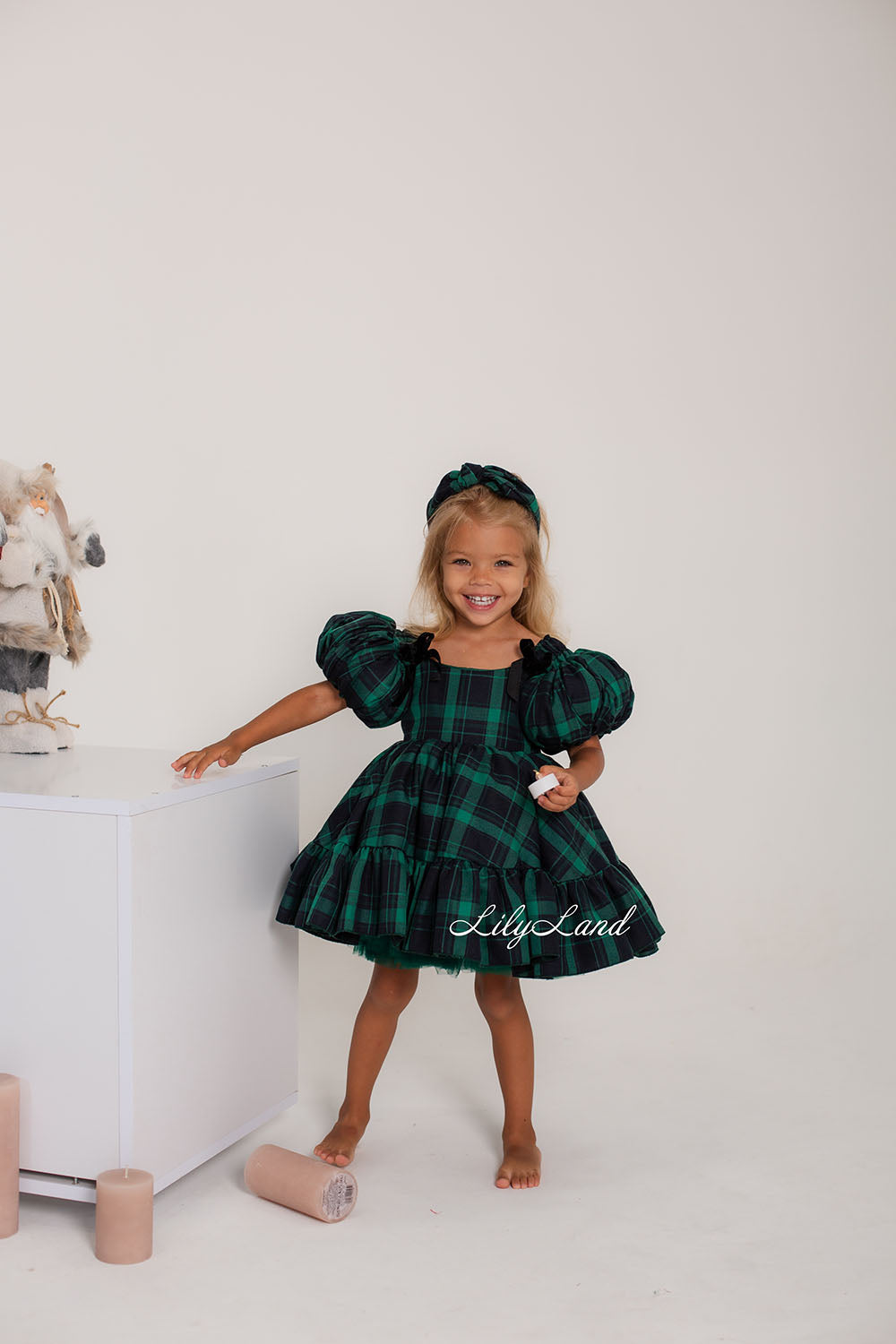 Christmas New Year Red Tartan Girl Dress