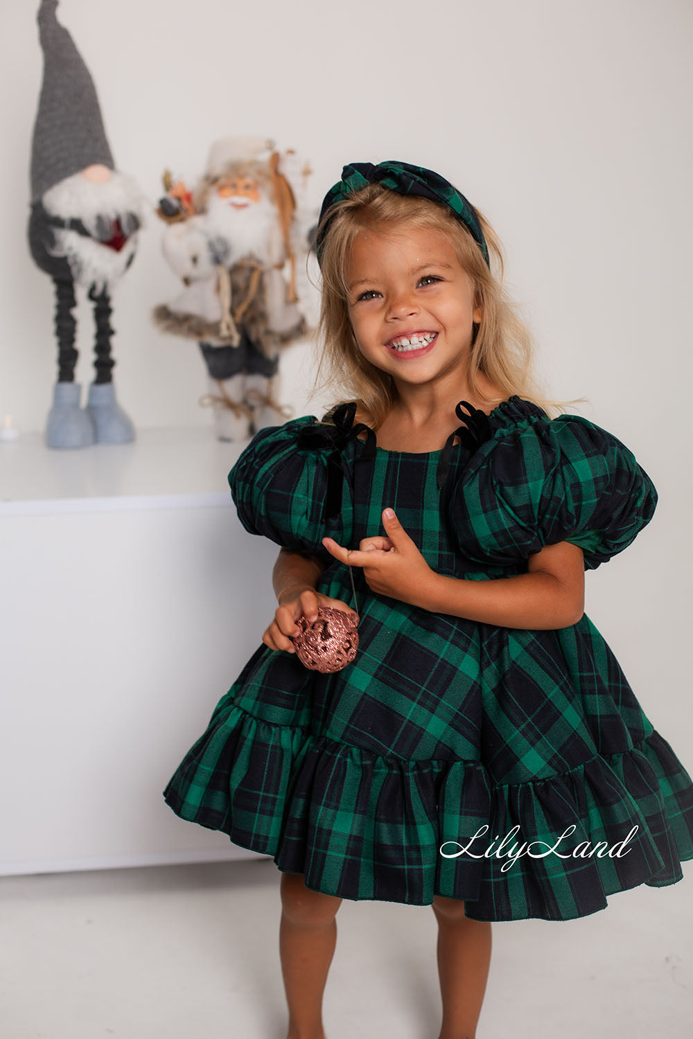 Christmas New Year Red Tartan Girl Dress