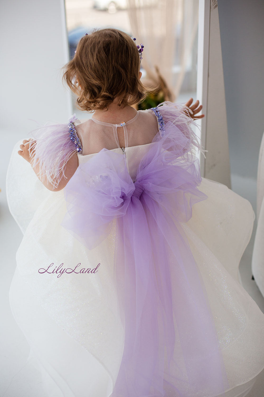 Daphne Sparkling Girl Dress in Emerald Green