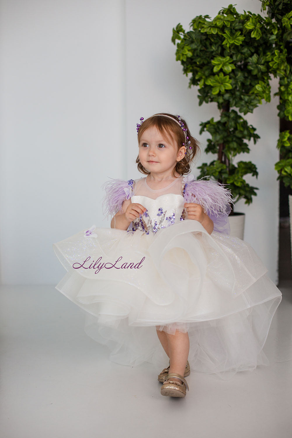 Daphne Sparkling Girl Dress in Red