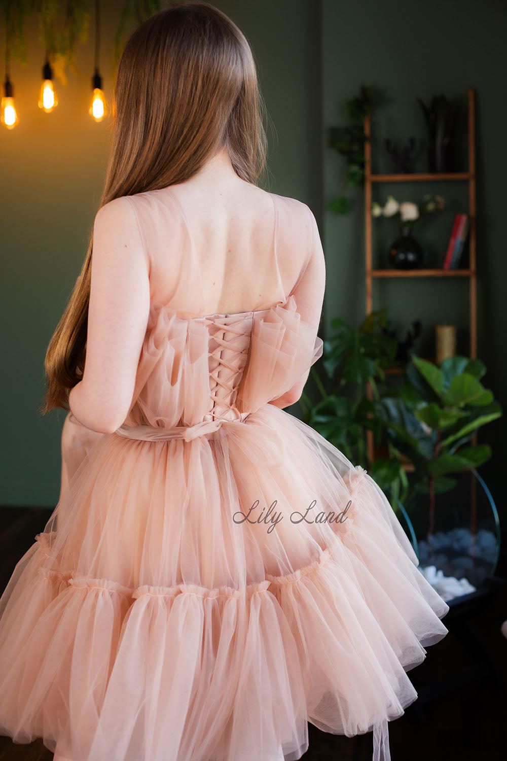 Barbie Matching Tulle Dresses Mommy and Daughter in Beige