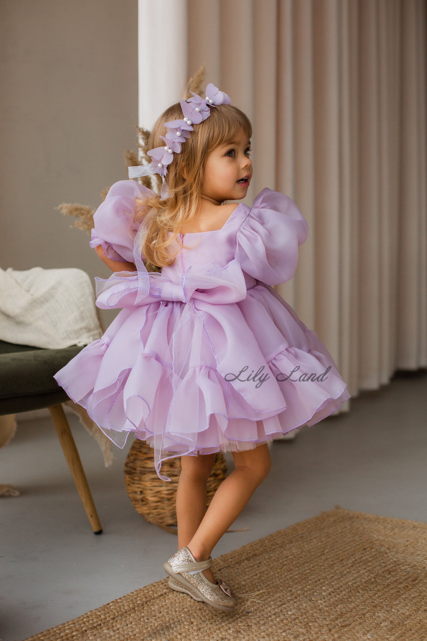Marseille Puffy Girl Dress in Red