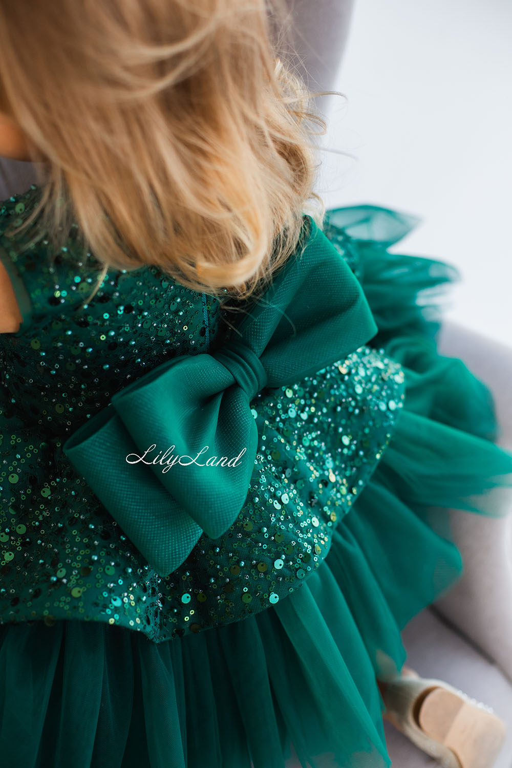 Nancy Tutu Girl Dress in Emerald Green