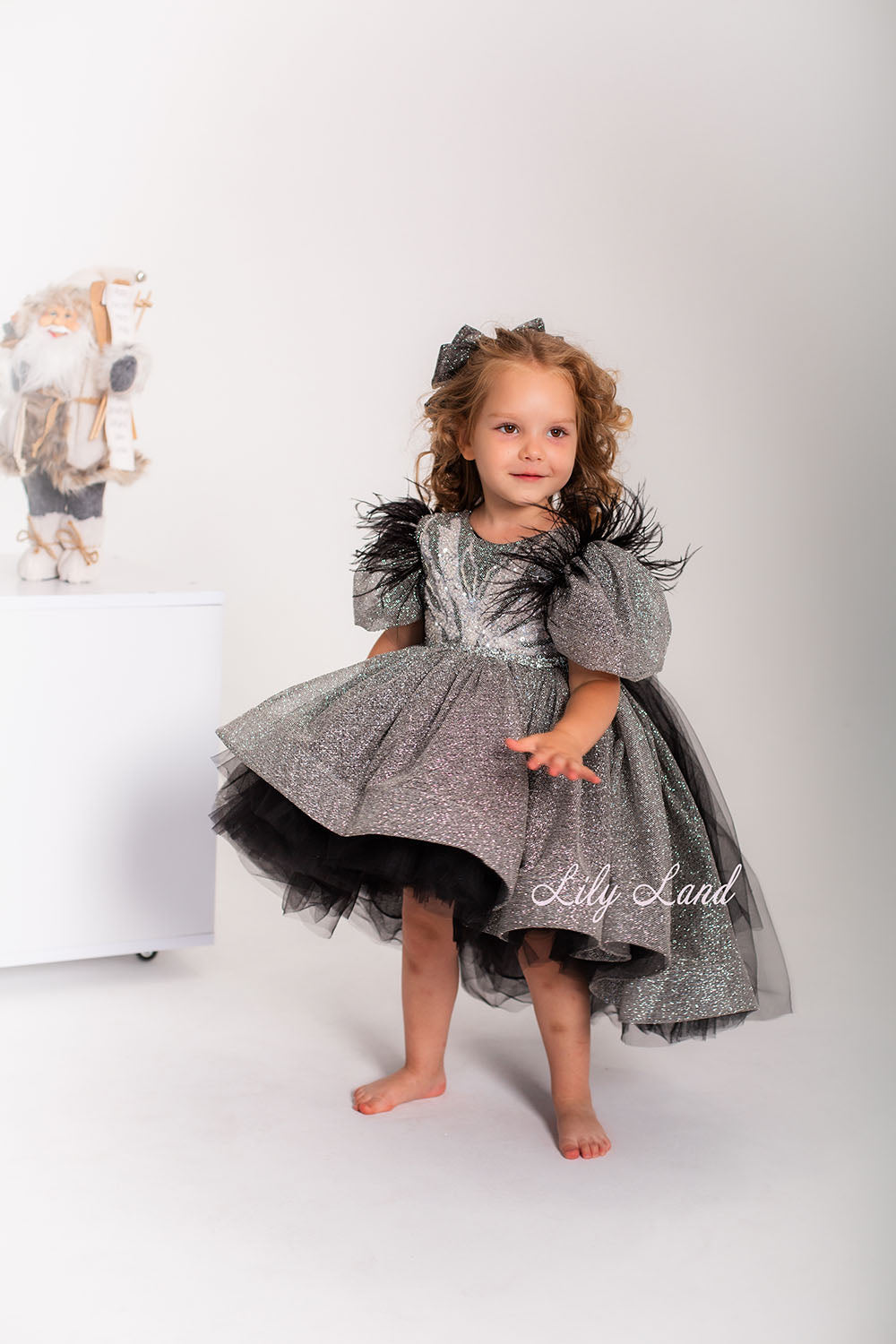 Daphne Sparkling Girl Dress in Red