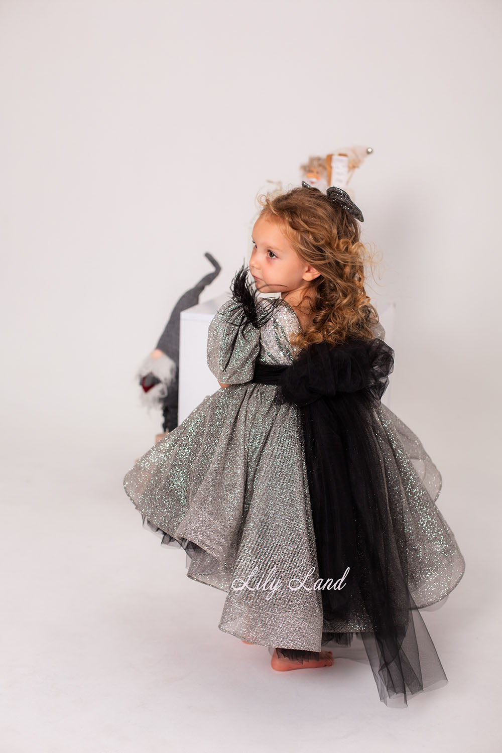 Daphne Sparkling Girl Dress in Red