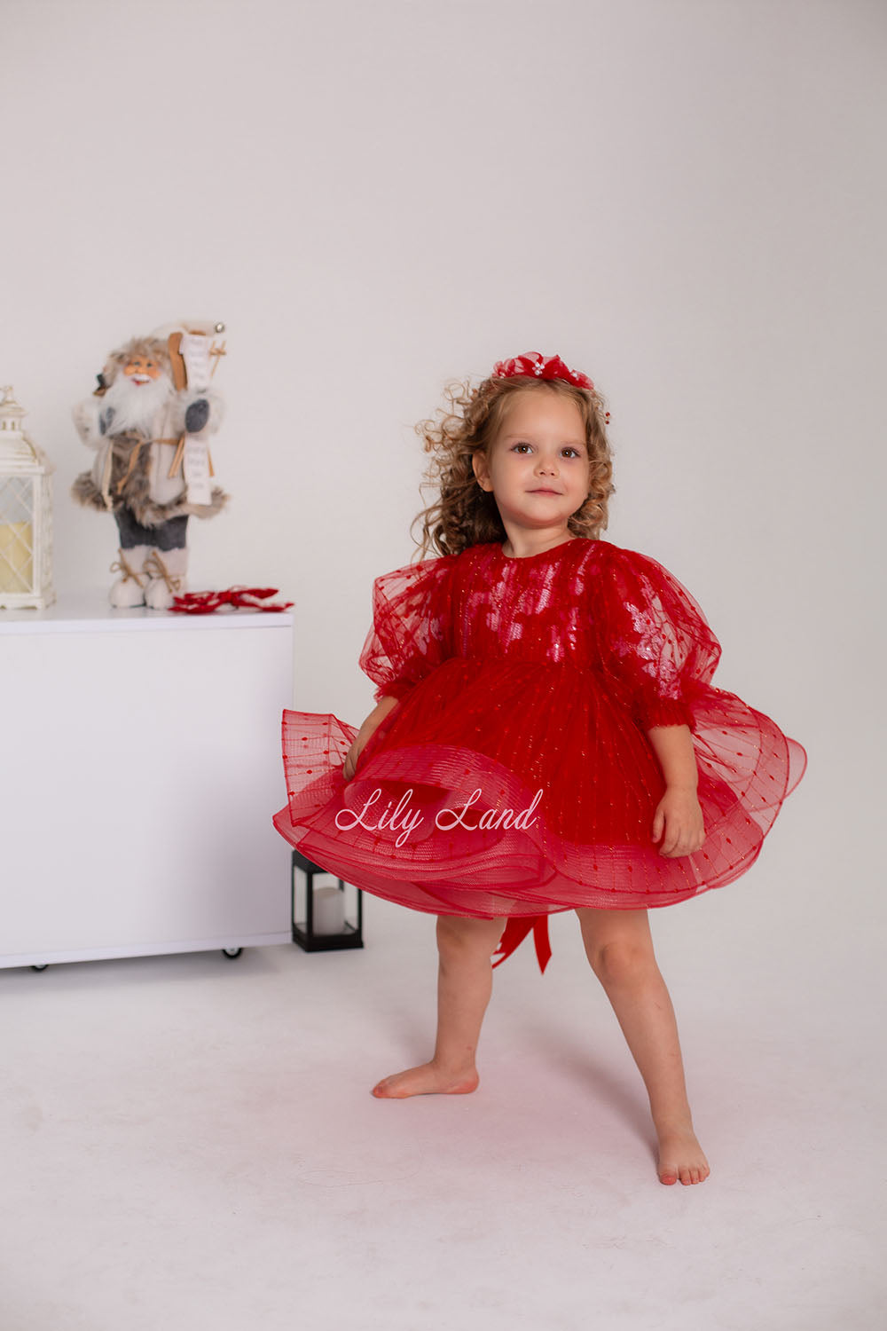 Polina Girl Dress for Special Occasion in Red