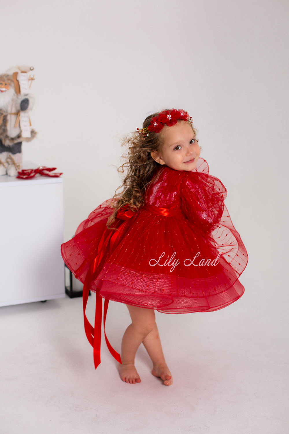 Polina Girl Dress for Special Occasion in Red