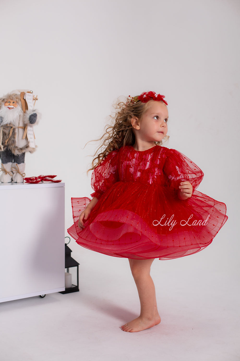 Polina Girl Dress for Special Occasion in Red