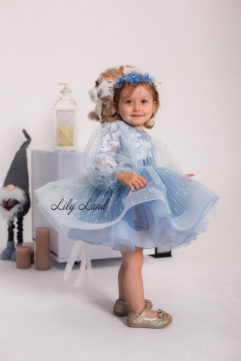 Polina Girl Dress for Special Occasion in Blue