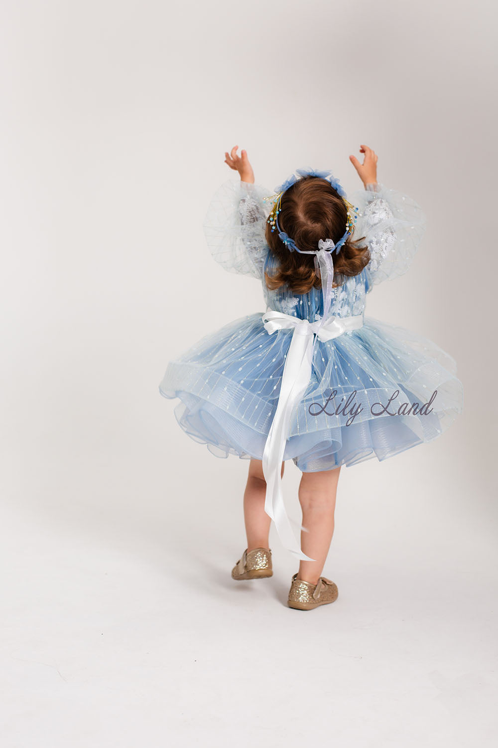 Polina Girl Dress for Special Occasion in Blue